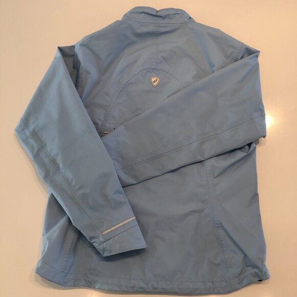 Asics Semi-Fitted Activewear Running/Hiking/Biking Zip Jacket Baby Blue Sz M - Picture 10 of 14